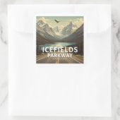 アイスフィールドパークウェイアルバータカナダイーグル スクエアシール (バッグ)