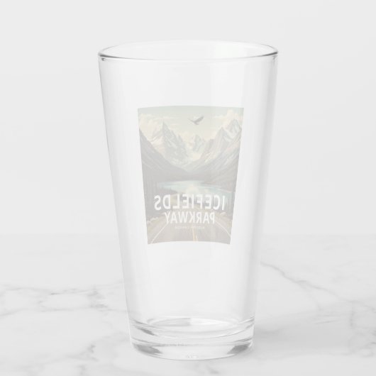 アイスフィールドパークウェイアルバータカナダイーグル タンブラーグラス (裏面)