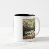 アイスフィールドパークウェイアルバータカナダイーグル ツートーンマグカップ (正面右)