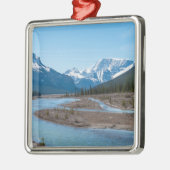 アイスフィールドパークウェイハイウェイ沿いの川93 – カナダ メタルオーナメント (左)