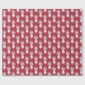 アイスフェアリーリトルエンジェルクリスマスヴィンテージ ラッピングペーパー (フラット)