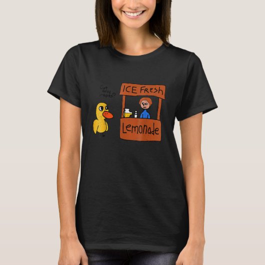 アイスフレッシュレモネードぶどうある？アヒル Tシャツ (正面)