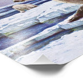 アイスフロアーツにホッキョクグマ フォトプリント            (角)