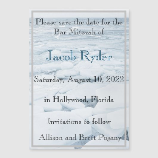 アイスフロー·マグネティック·セーブ·ザ·デート (正面)