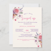 アイスブライダルシャワーを掬い上げた 招待状 (正面)