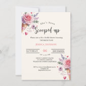 アイスブライダルシャワーを掬い上げた 招待状 (正面)