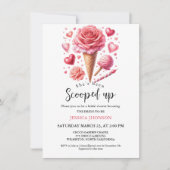 アイスブライダルシャワーを掬い上げた 招待状 (正面)