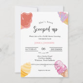 アイスブライダルシャワーを掬い上げた 招待状 (正面)