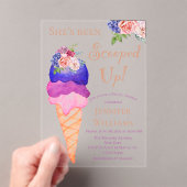 アイスブライダルシャワースコップされた アクリル招待状 (インサイチュ (ポータブル))