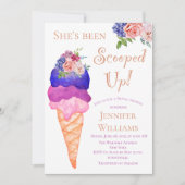 アイスブライダルシャワースコップされた 招待状 (正面)
