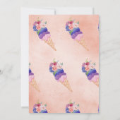 アイスブライダルシャワースコップされた 招待状 (裏面)