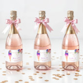 アイスブライダルシャワー彼女はスクープした感謝 スパークリングワインラベル