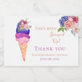 アイスブライダルシャワー彼女はスクープした感謝 スパークリングワインラベル (シングルラベル)