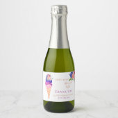 アイスブライダルシャワー彼女はスクープした感謝 スパークリングワインラベル (正面)