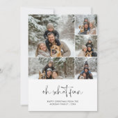 アイスブルーああ何おもしろいクリスマスファミリーおもしろい写真 シーズンカード (正面)