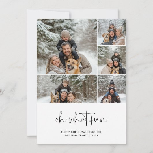 アイスブルーああ何おもしろいクリスマスファミリーおもしろい写真 シーズンカード (正面)