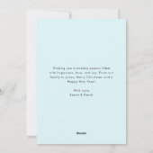 アイスブルーああ何おもしろいクリスマスファミリーおもしろい写真 シーズンカード (裏面)