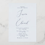 アイスブルーとシルバー結婚フォイル 箔招待状<br><div class="desc">アイスブルーとシルバーフォイル結婚のフォイル招待状ニッチとネストストアで一致するアイテムを参照</div>