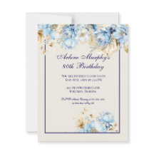 アイスブルーとネイビーフローラ誕生日