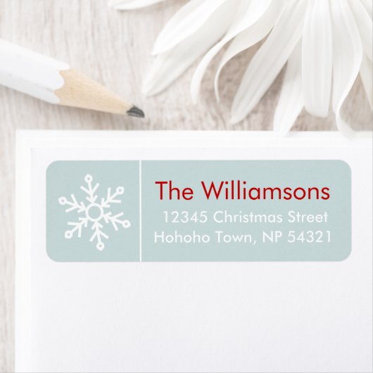アイスブルーのウィンターベリーのスノーフレーク座標 ラベル (インサイチュ)