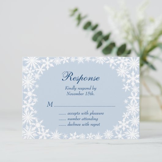 アイスブルーのウィンターレースRSVP 出欠カード (スタンド正面)