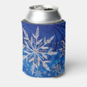 アイスブルーのクリスマス スター スノーフレーク 缶クーラー (缶裏面)