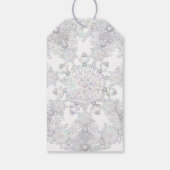 アイスブルーのスノーフレーク ギフトタグ (裏面)