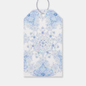 アイスブルーのスノーフレーク ギフトタグ (裏面)