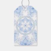 アイスブルーのスノーフレーク ギフトタグ (裏面)