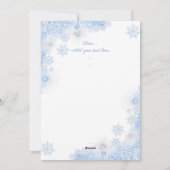 アイスブルーのスノーフレーク シーズンカード (裏面)