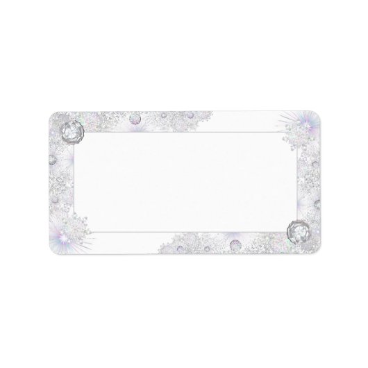 アイスブルーのスノーフレーク ラベル (正面)