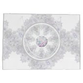 アイスブルーのスノーフレーク ラージペーパーバッグ (裏面)