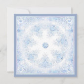 アイスブルーのスノーフレーク 招待状 (正面)