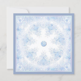 アイスブルーのスノーフレーク 招待状