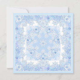 アイスブルーのスノーフレーク 招待状