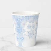アイスブルーのスノーフレーク 紙コップ (裏面)