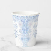 アイスブルーのスノーフレーク 紙コップ (右)
