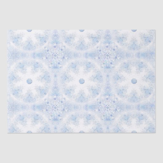 アイスブルーのスノーフレーク 薄葉紙 (正面)