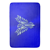 アイスブルーのフェニックスライジングオン王室のブルー バスマット (正面縦)