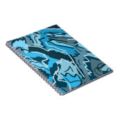 アイスブルーのマーリング抽象芸術 ノートブック (右側)