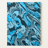 アイスブルーのマーリング抽象芸術 プランナー手帳 (裏面)