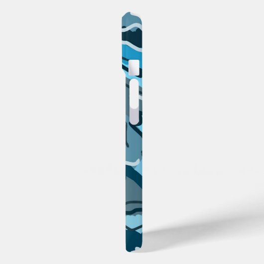 アイスブルーのマーリング抽象芸術 Case-Mate iPhoneケース (裏面 / 左)