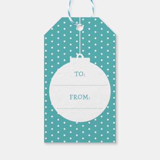 アイスブルーの冬の漫画のクリスマスにかわいいペンギン ギフトタグ (裏面)