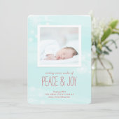 アイスブルーの平和と喜びの写真 シーズンカード (スタンド正面)