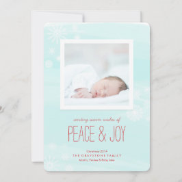 アイスブルーの平和と喜びの写真 シーズンカード