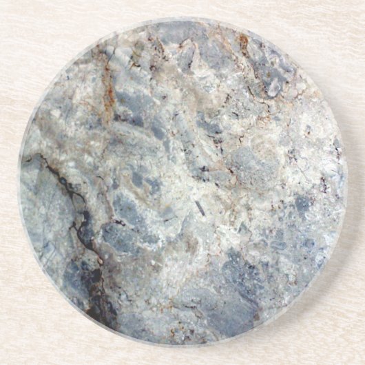 アイスブルーの白い大理石の仕上げ コースター (正面)