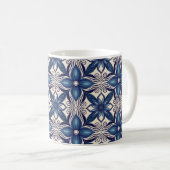 アイスブルーの花 コーヒーマグカップ (正面右)