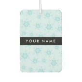 アイスブルーの雪片，あなたの名前，パーソナライズ カーエアーフレッシュナー (正面)