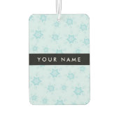 アイスブルーの雪片，あなたの名前，パーソナライズ カーエアーフレッシュナー (裏面)