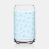 アイスブルーの雪片，あなたの名前，パーソナライズ ガラス缶 (裏面)